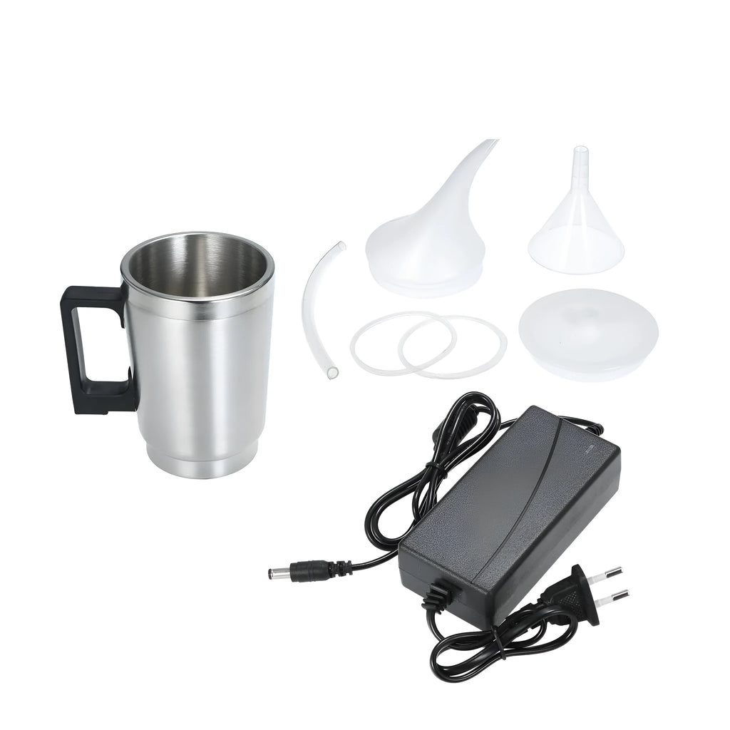 Automobile headlamp repair kit with stainless steel cups and power adapters