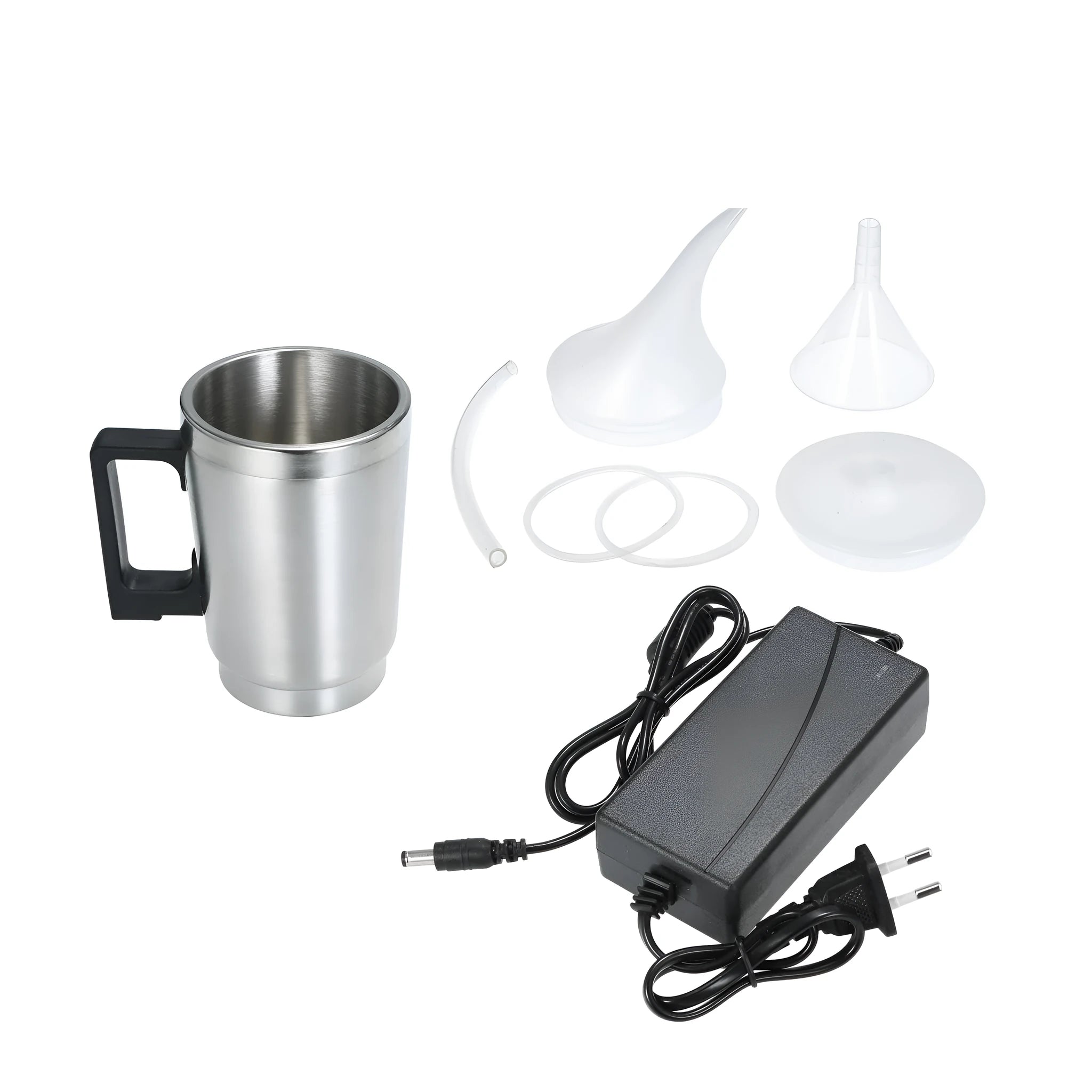 Automobile headlamp repair kit with stainless steel cups and power adapters