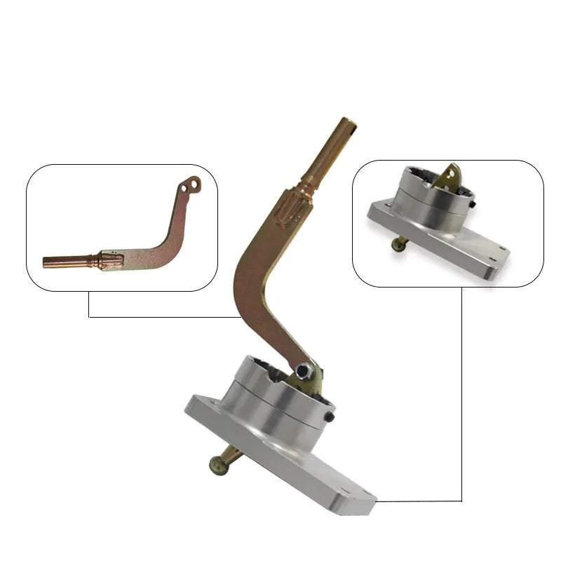 Silver aluminium alloy quick short rod shifter for Horton vehicle replacement