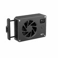 Black aluminium PC radiator heatsink with integrated fan, dimensions 89mm x 52mm x 25.95mm.