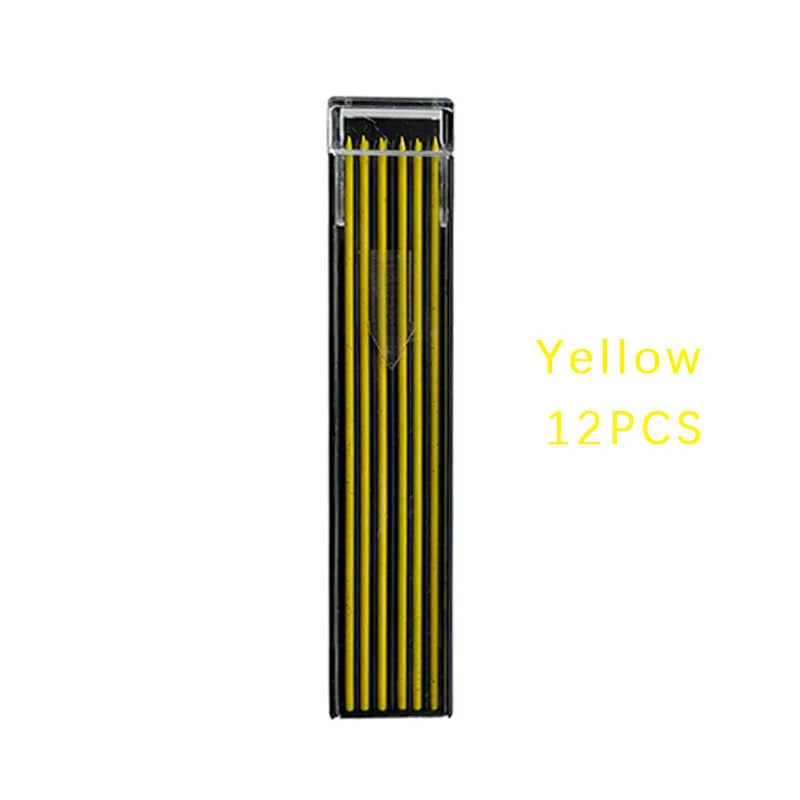 Boxed 0.7mm HB mechanical pencil refill leads in rainbow colours with plastic barrel tubes