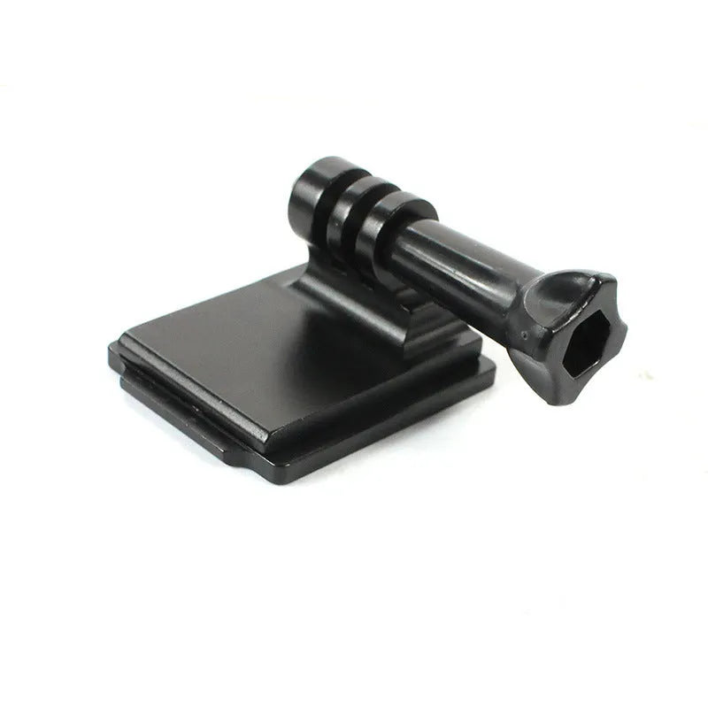 Black GoPro helmet holder with extension rod and quick release bracket for Hero 3 and 4 cameras