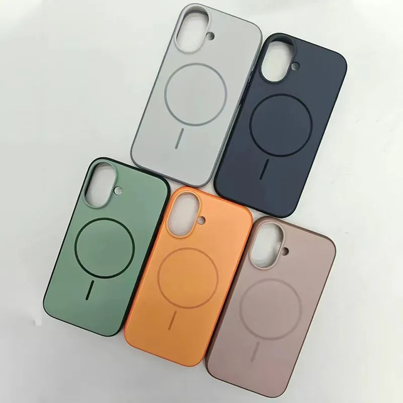Magnetic AI photography button phone case for iPhone 16 and 17 in blue colour