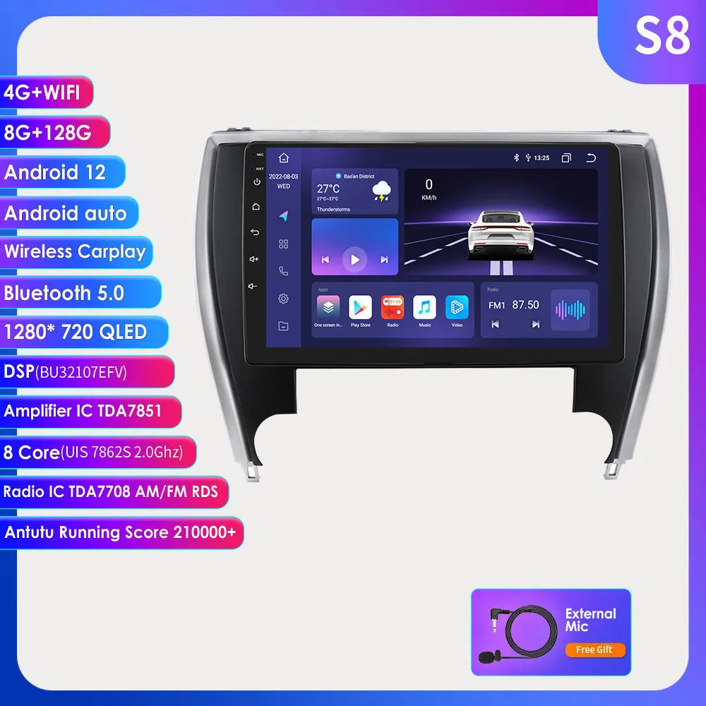 10-inch car navigator MP5 all-in-one machine for Toyota Camry 2015 dashboard installation