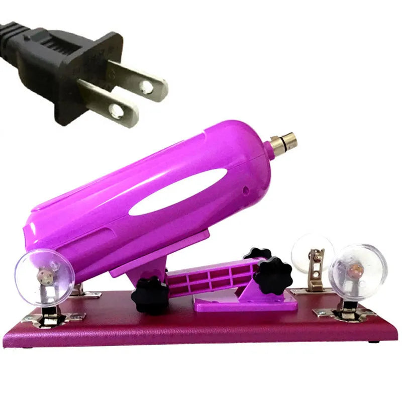 Bobb women's automatic telescopic thrusting sex toy in purple PVC