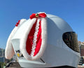 Carbon fibre rabbit ear bow motorcycle helmet decoration in multiple colour options