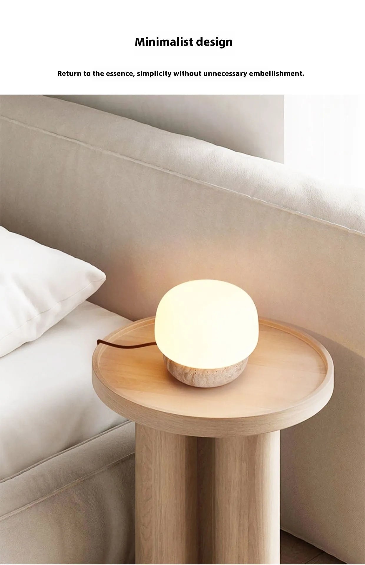 Cream retro creative bedside lamp with button switch measuring 18x17cm