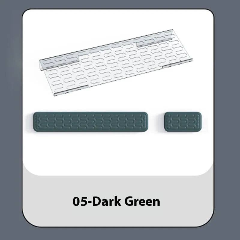 Double-sided keyboard and mouse pad with memory foam wrist support in various colours