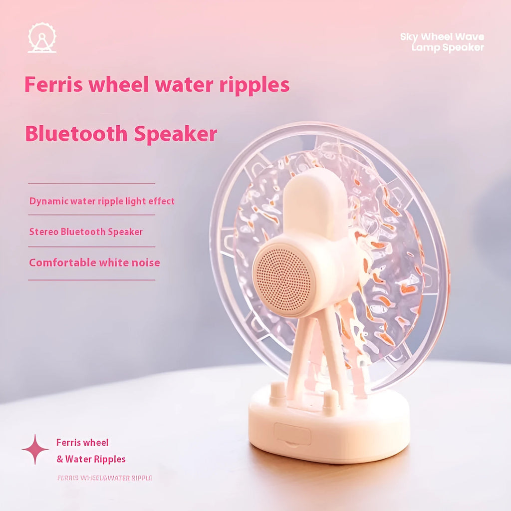 White ferris wheel Bluetooth speaker atmosphere light with water ripple lighting effects