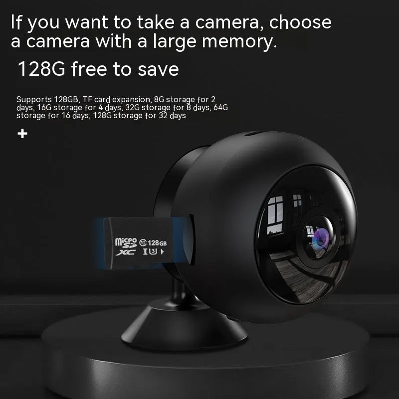 1080p wireless Wi-Fi surveillance camera with ABS housing and 3.6° lens for indoor security