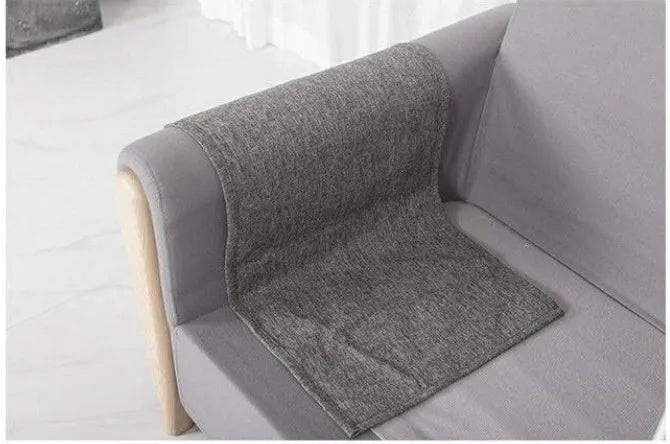 Natural sisal cat scratch mat for sofa and armrest protection, available in left and right types for handrail widths within 30cm