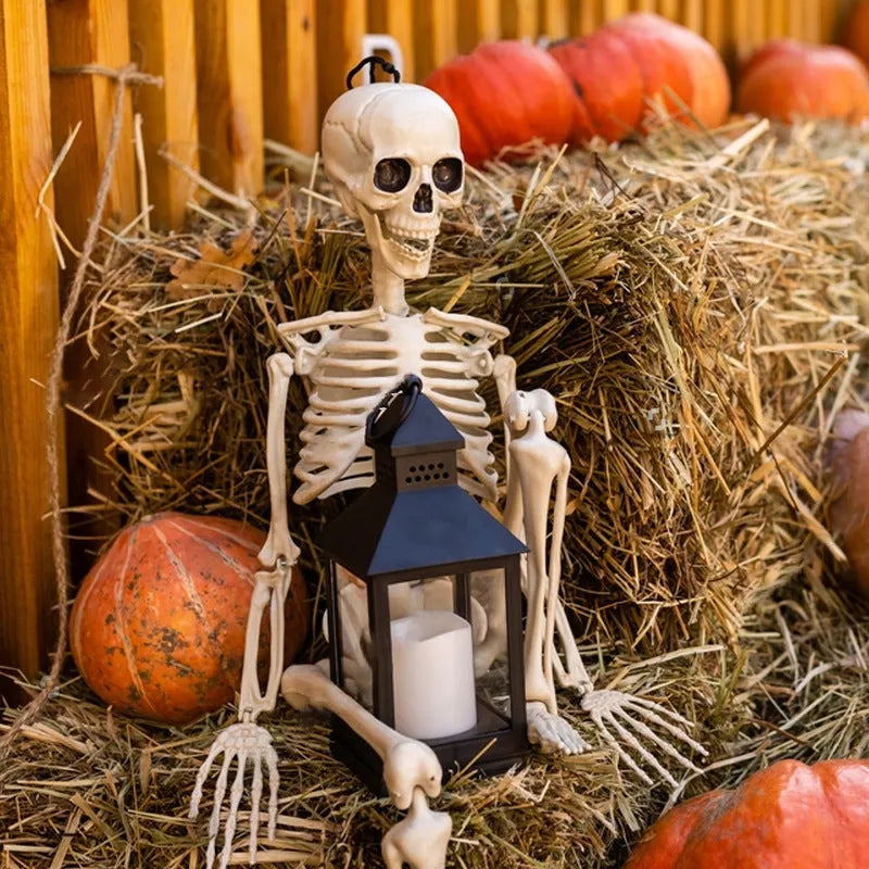 90cm tall movable joint Halloween skeleton plastic model for outdoor decoration