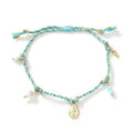 Women's colourful woven bracelet with braided rope material and adjustable carrying strap design in ethnic style