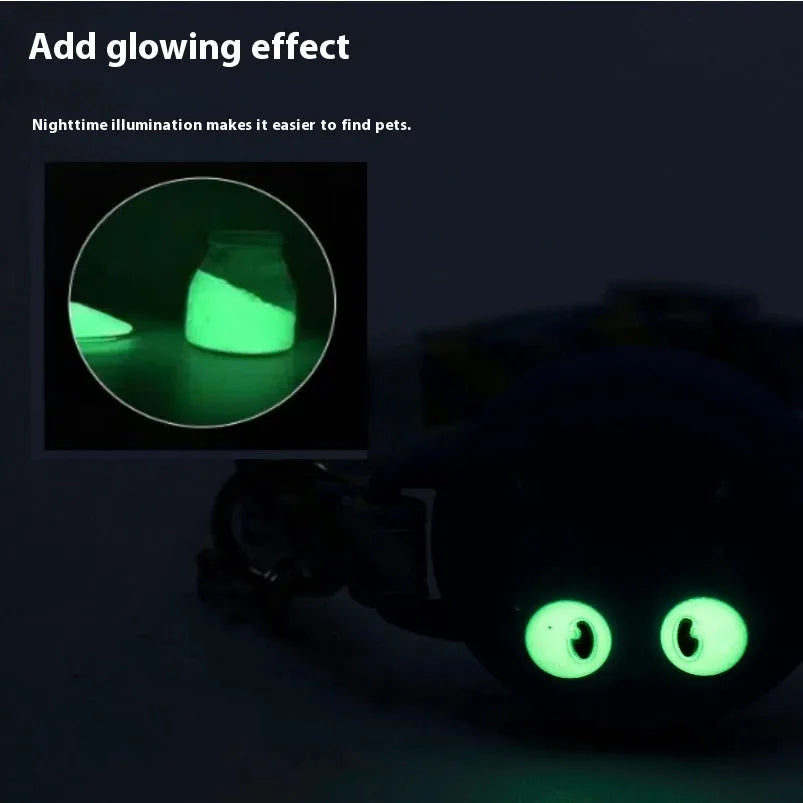 Adjustable plastic cat collar with silicone Apple AirTag protective case in pink colour.