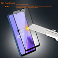 Full glue tempered glass screen protector for OPPO A9 2020 smartphone shown in black.