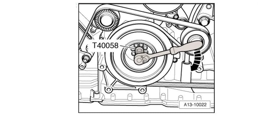Aodi T40058 crankshaft rotating sleeve automotive timing tool adapter with guide pin arrows