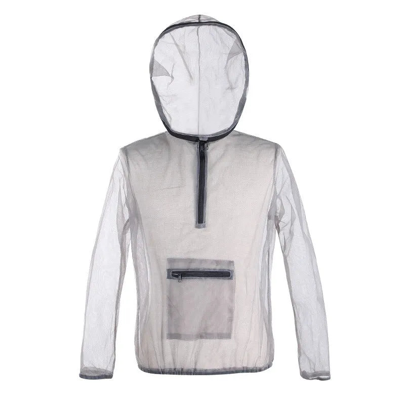 Rayman Jungle Run breathable insect-proof jacket in smoky grey mesh fabric for outdoor activities