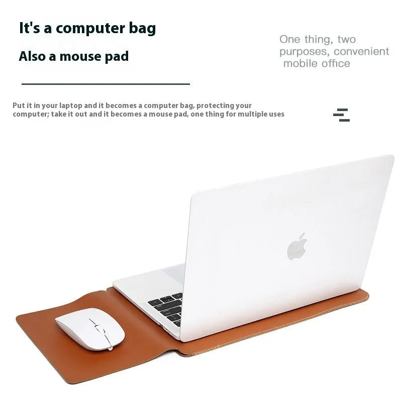 Four lock edge notebook leather liner protective covers for MacBook laptops in chosen colour