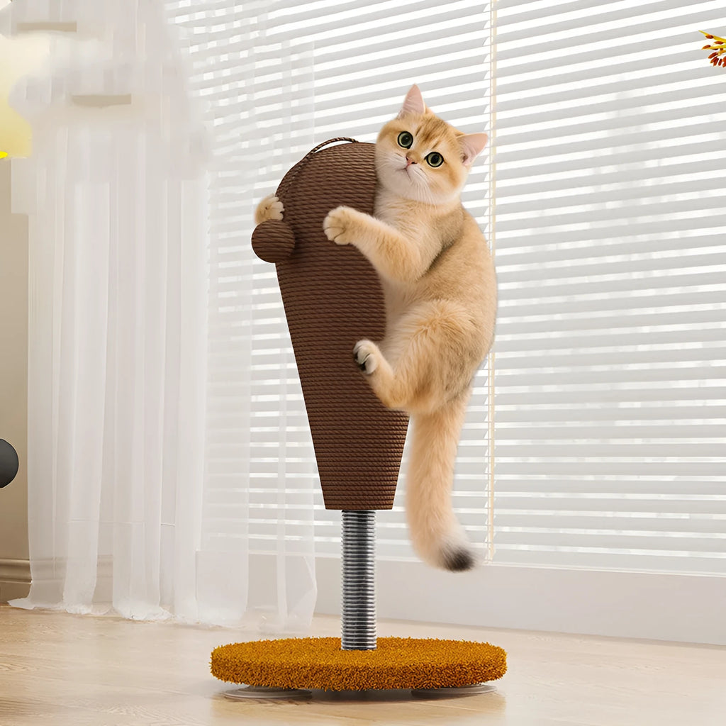 Hemp rope cat scratching board and tumbler toy set in large and small size options