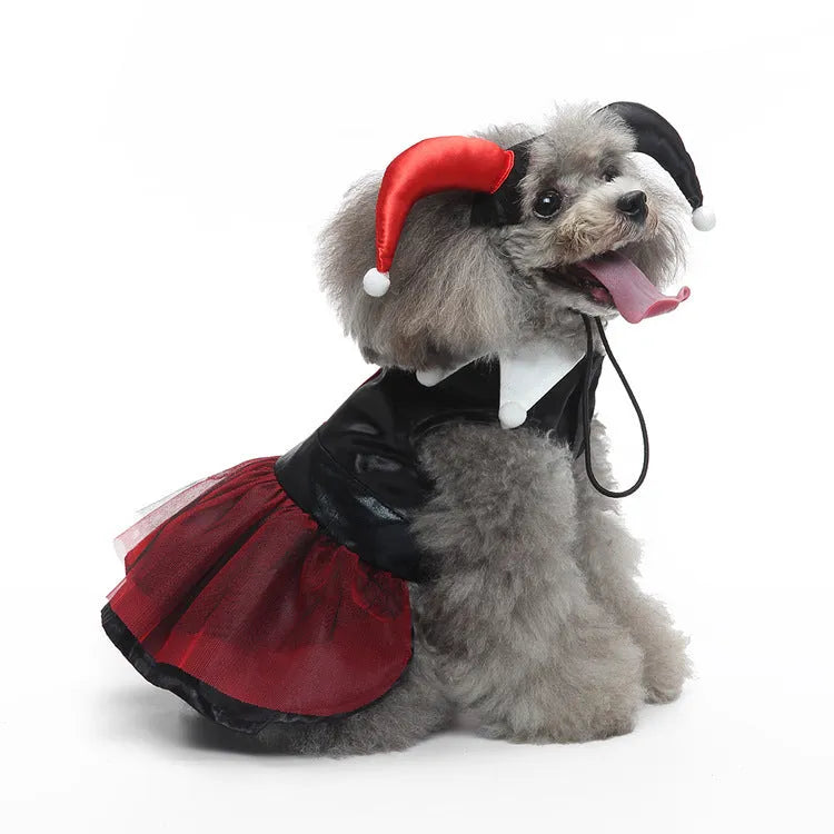 Dog butterfly wings cosplay outfit in polyester, available in sizes S M L XL and multiple colours