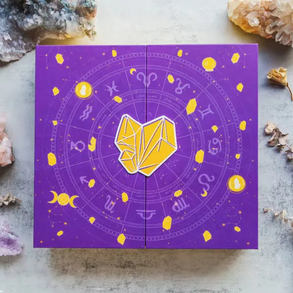 Large rectangular paper Halloween countdown gift box with festive design.
