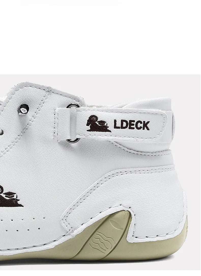 Men's high top octopus shoes in khaki colour with microfiber upper and rubber sole