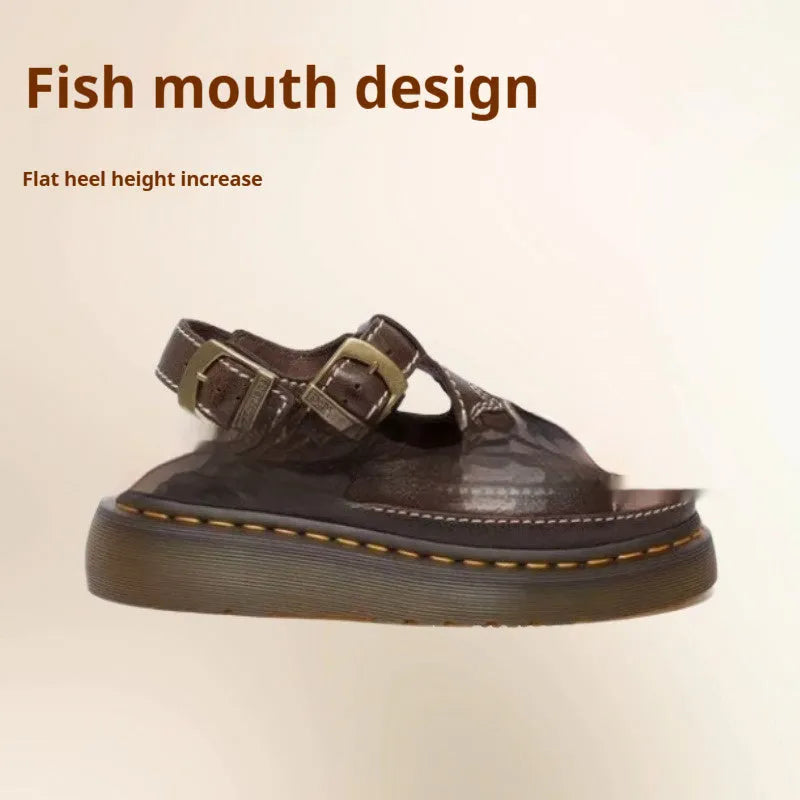 Men's embroidered floral pattern beach sandals in black or brown colours with flat heel