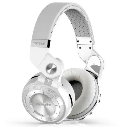 Bluedio T2 Plus Bluetooth wireless headphones in black, white, red, or blue with on-ear design
