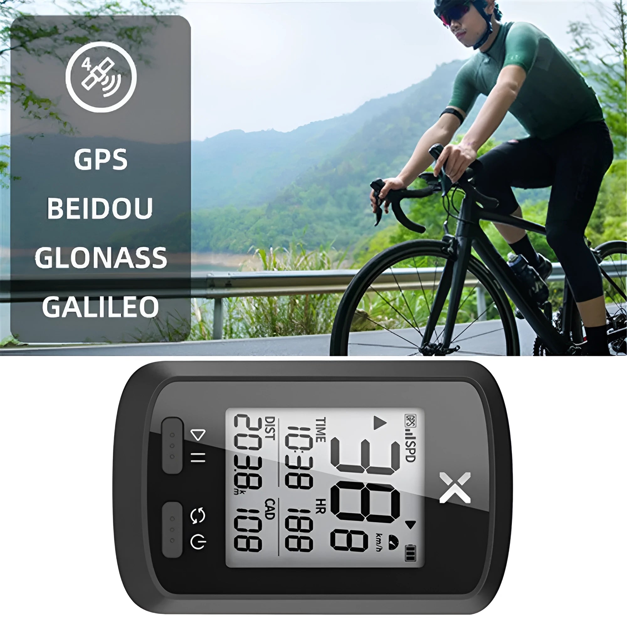Black plastic waterproof bicycle riding stopwatch digital timer for cycling sports
