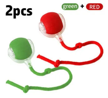 Silicone cat rolling ball toy in three colour options for self-play and feline entertainment