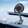 Car mobile phone holder with 360-degree rotation on centre console in black or silver