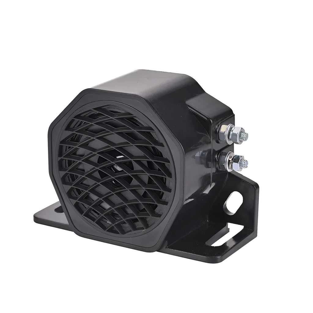 Black GQ-208A 12-80V universal reversing horn for commercial vehicles