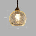 Brass electroplated copper chandelier with glass ball shade measuring 17.5cm diameter
