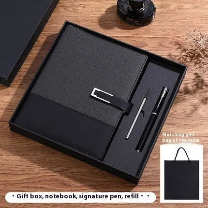A5 soft leather notebook in business brown colour with pu cover and wood-free paper pages