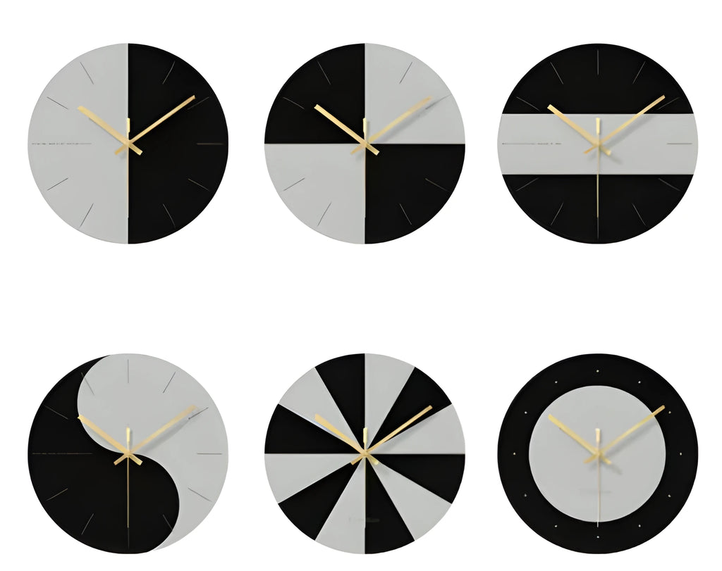 29.5cm diameter tempered glass minimalist wall clock with transparent face and silent movement