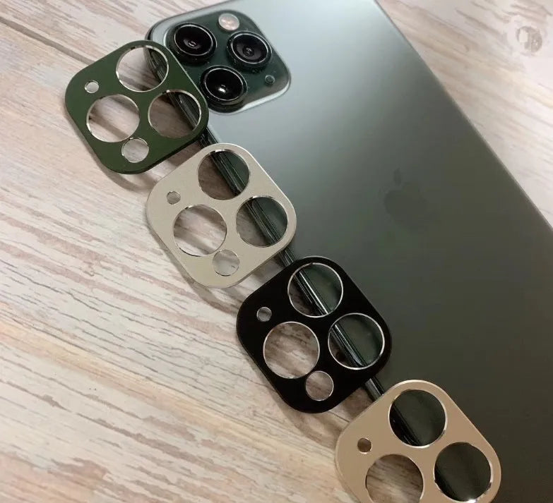 Metal camera lens protection ring for iPhone 11 and iPhone 11 Pro in various colours