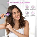 USB-powered anti-leak hair brush massager in black colour with vibration technology and mechanical controls