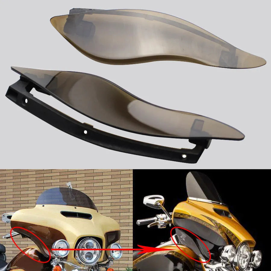 Harley Davidson Gliding wind deflector side wing set in ABS plastic for three-wheel motorcycle wind protection