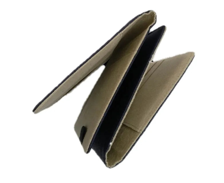 Blue imitation leather PU notebook shell for A5 notebooks measuring 18.5 by 15.5 centimetres