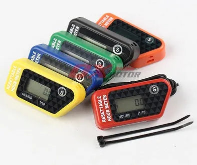 Black waterproof LCD maintenance reminder timer for engine service intervals