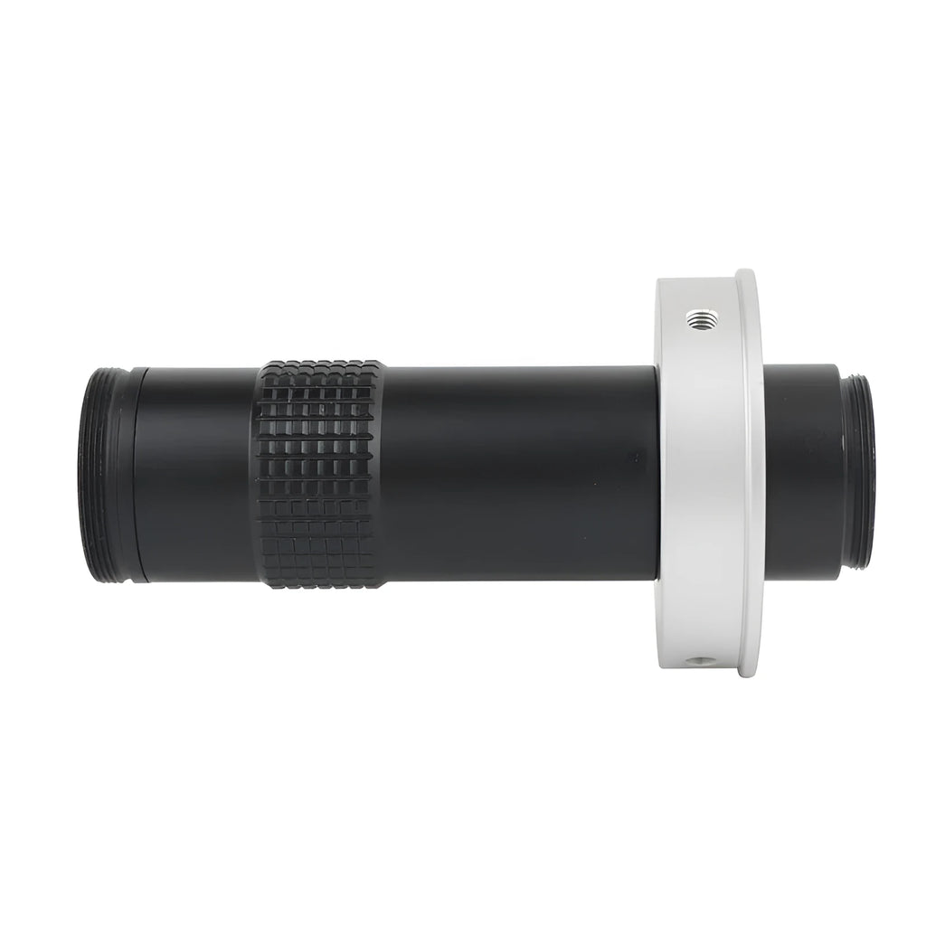 Black industrial camera monocular lens with 130x magnification and 1:11 scaling ratio