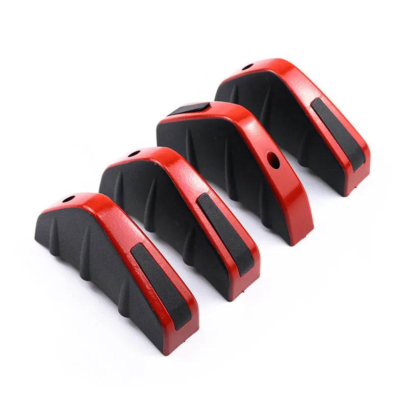 Black ABS plastic triangle rear spoiler for cars, measuring 15cm, with screws and adhesive.