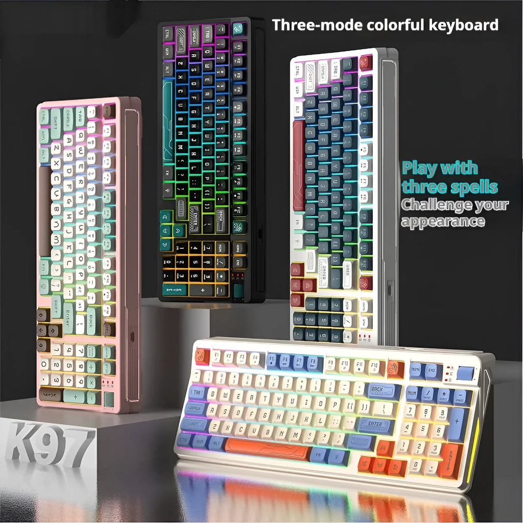 USB luminous desktop keyboard with backlit keys and long cable in one of four colour options
