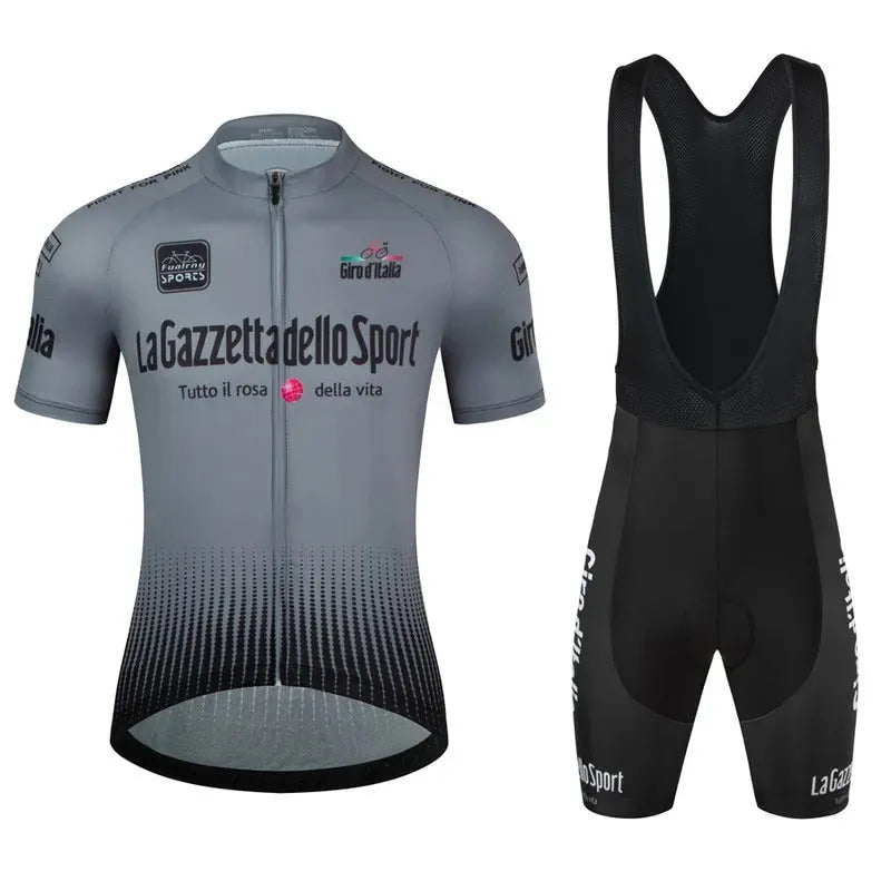 Short sleeve cycling suit in quick-drying polyester fabric for summer riding
