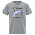 Hippotenuse Opposite Adjacent funny printed cotton T-shirt loose fit teenager tee