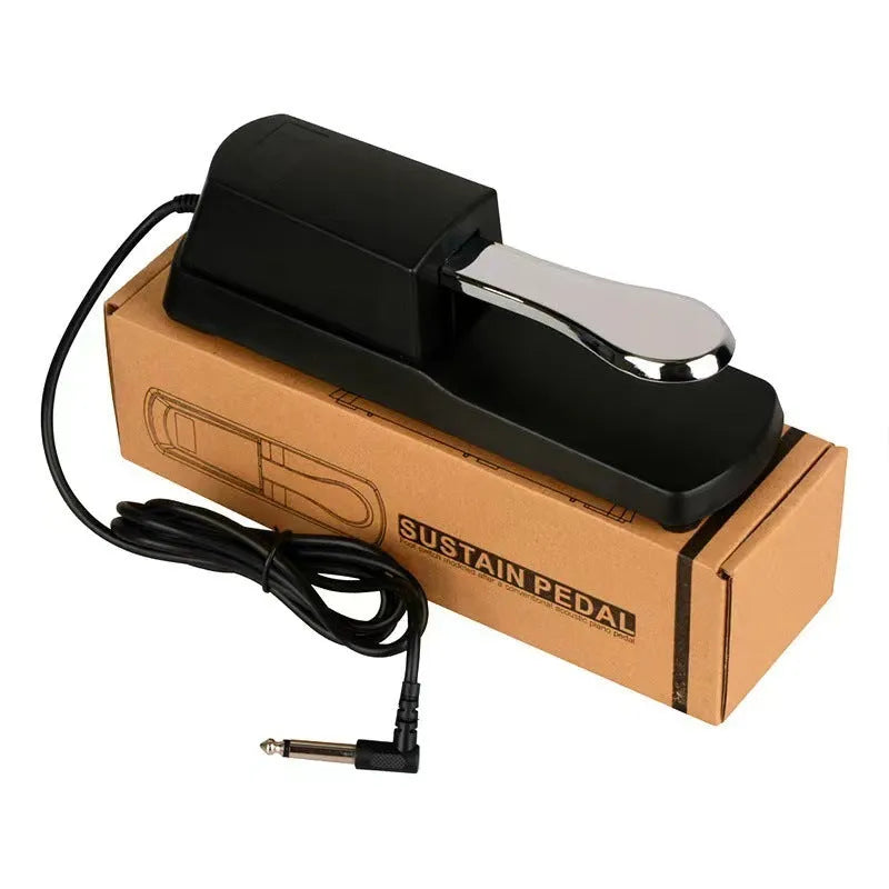 Single sustain pedal for electronic keyboards with 6.35mm jack connector