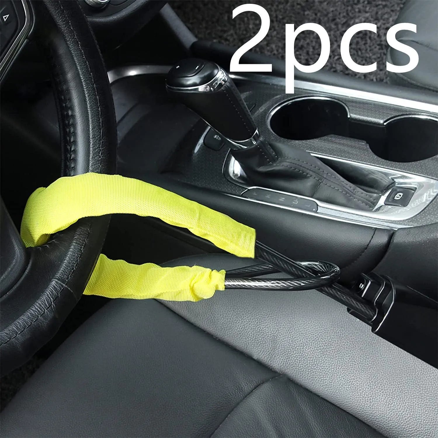 Car steering wheel lock with wire rope design and copper core for General Motors vehicles