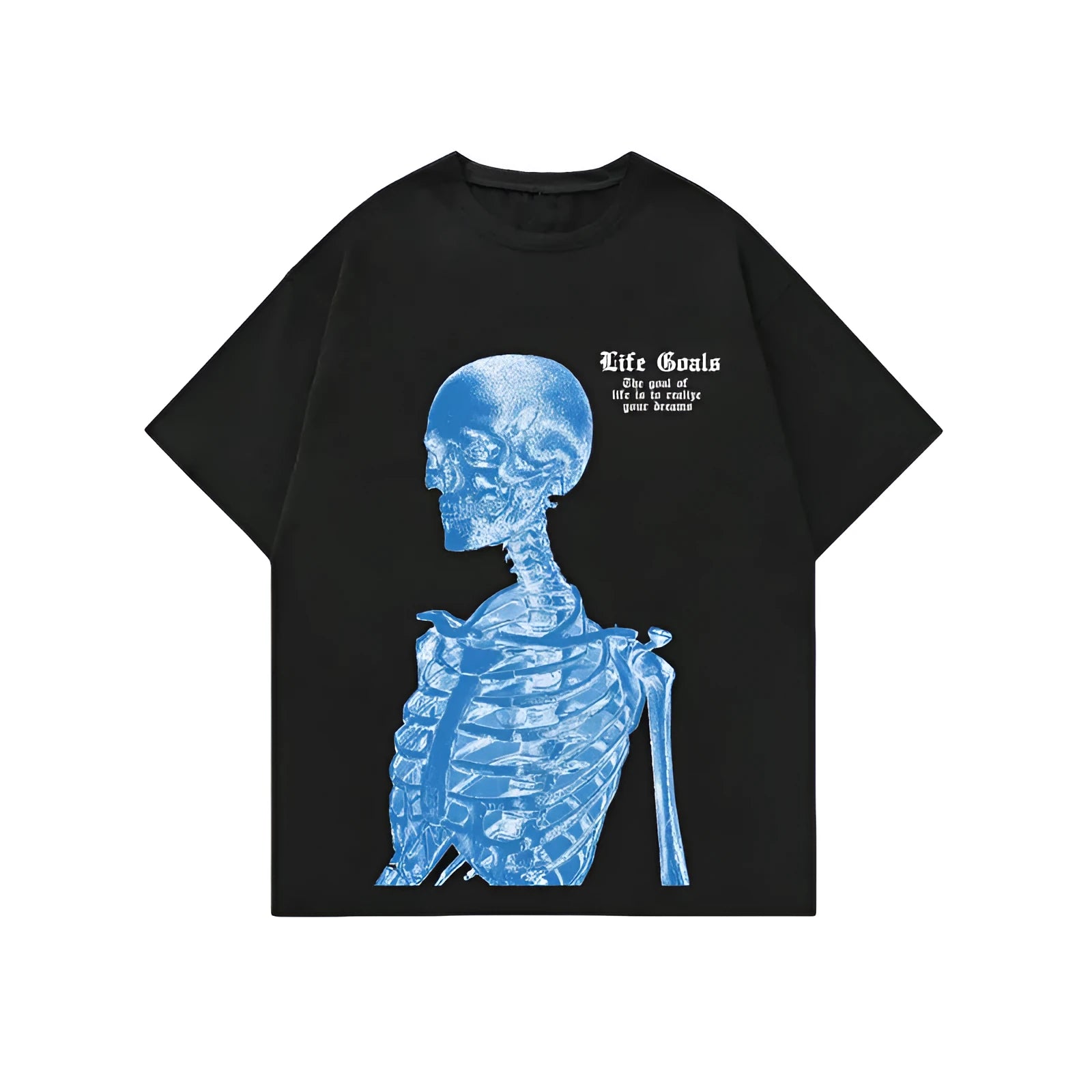 Men's printed street short-sleeved sports T-shirt in polyester fabric with digital pattern design