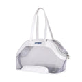 Leather cat outing carry bag in Milan White colour with 25 litre capacity.