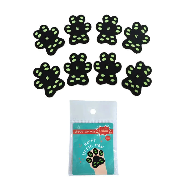 Breathable silicone cloth dog paw protection footstickers in S and M sizes